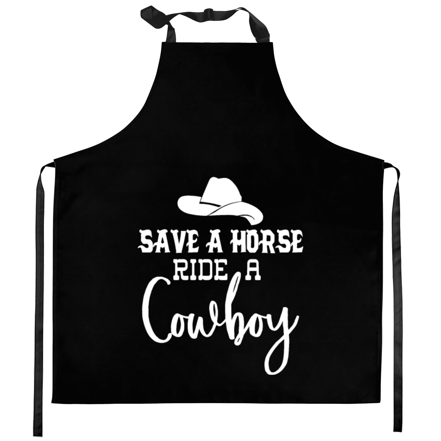 Save a Horse Ride a Cowboy Kitchen Aprons