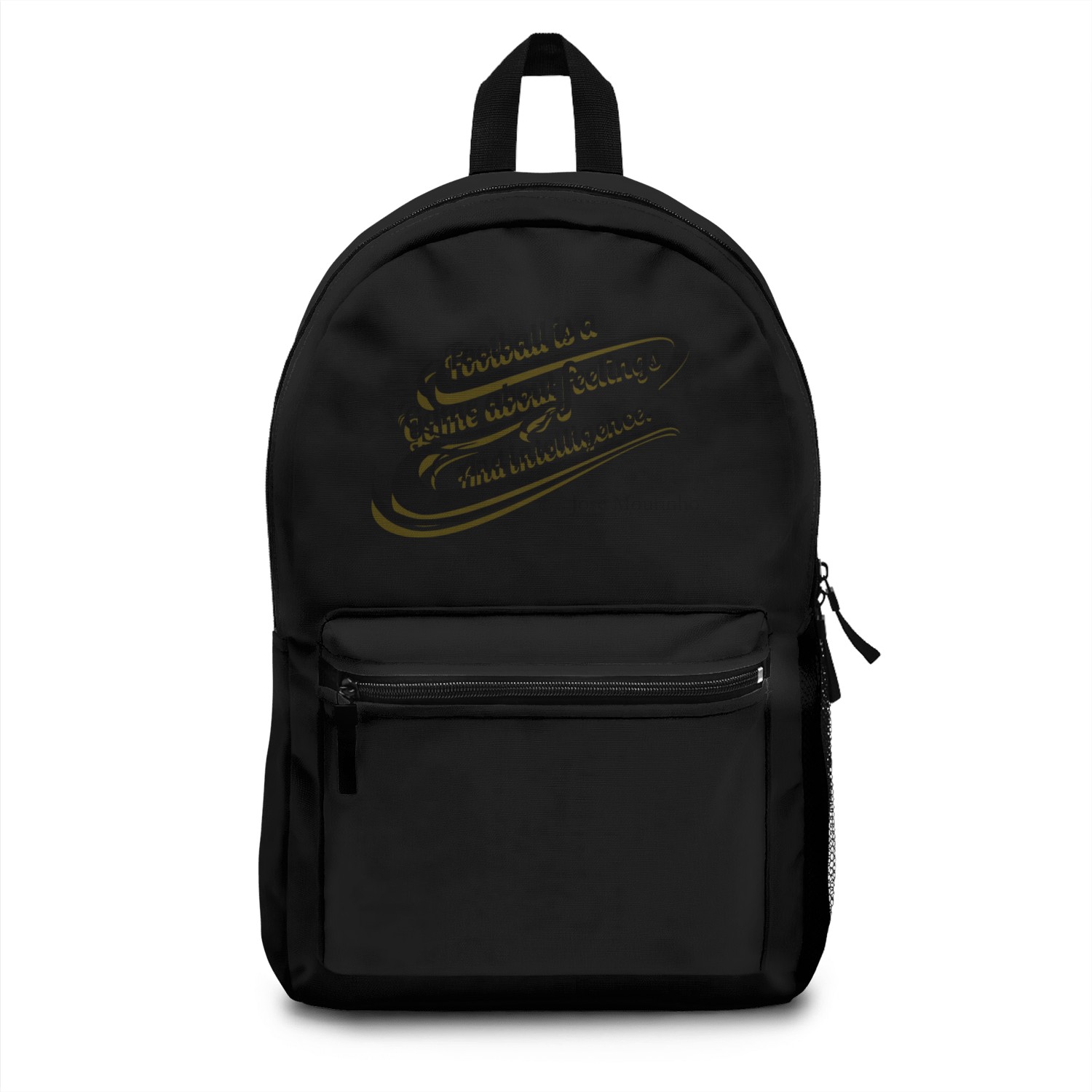 Football is a game about feelings, Quote Football Backpacks