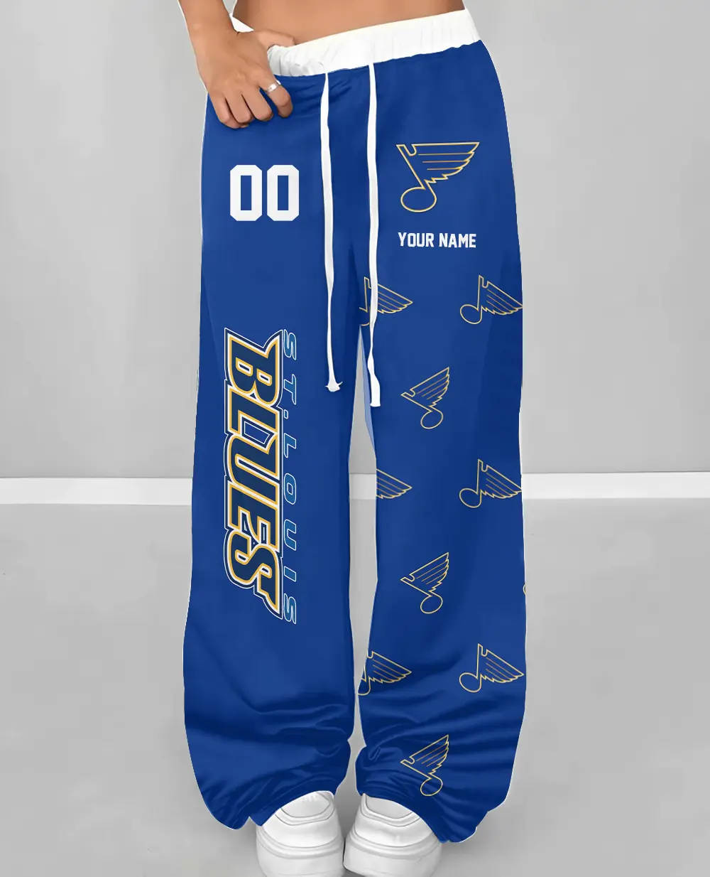 St. Louis Blues NHL Personalized Wide Leg Lounge Pants