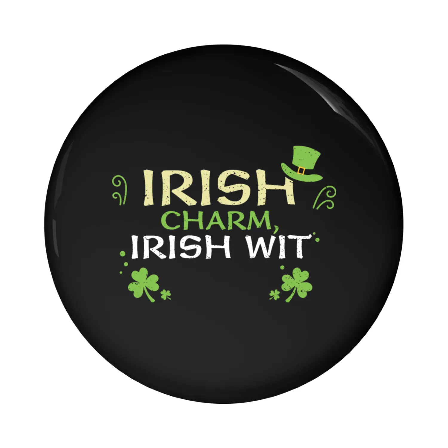 Irish charm, Irish wit Pin Buttons