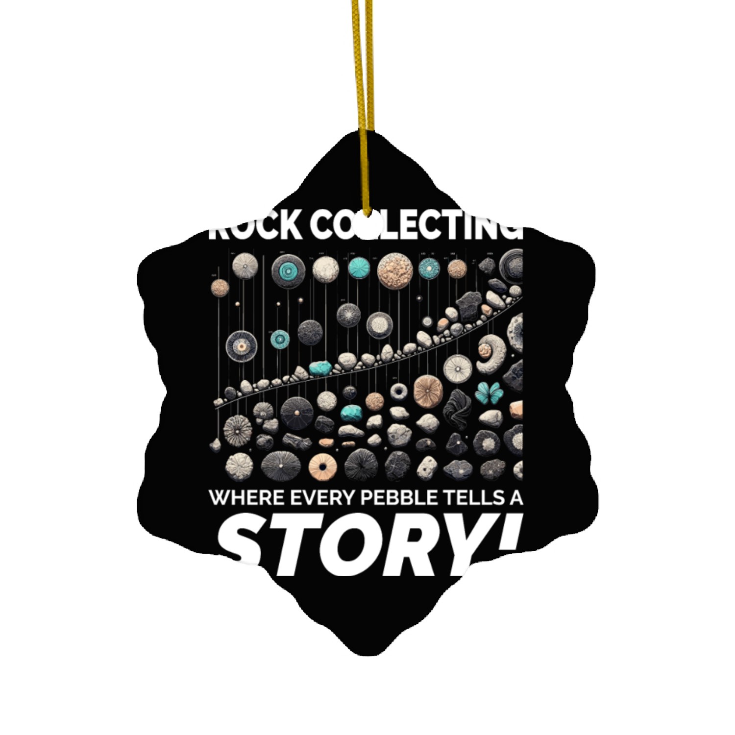 Pebble Rock Collecting Collector Geology Rockhound Ceramic Ornaments