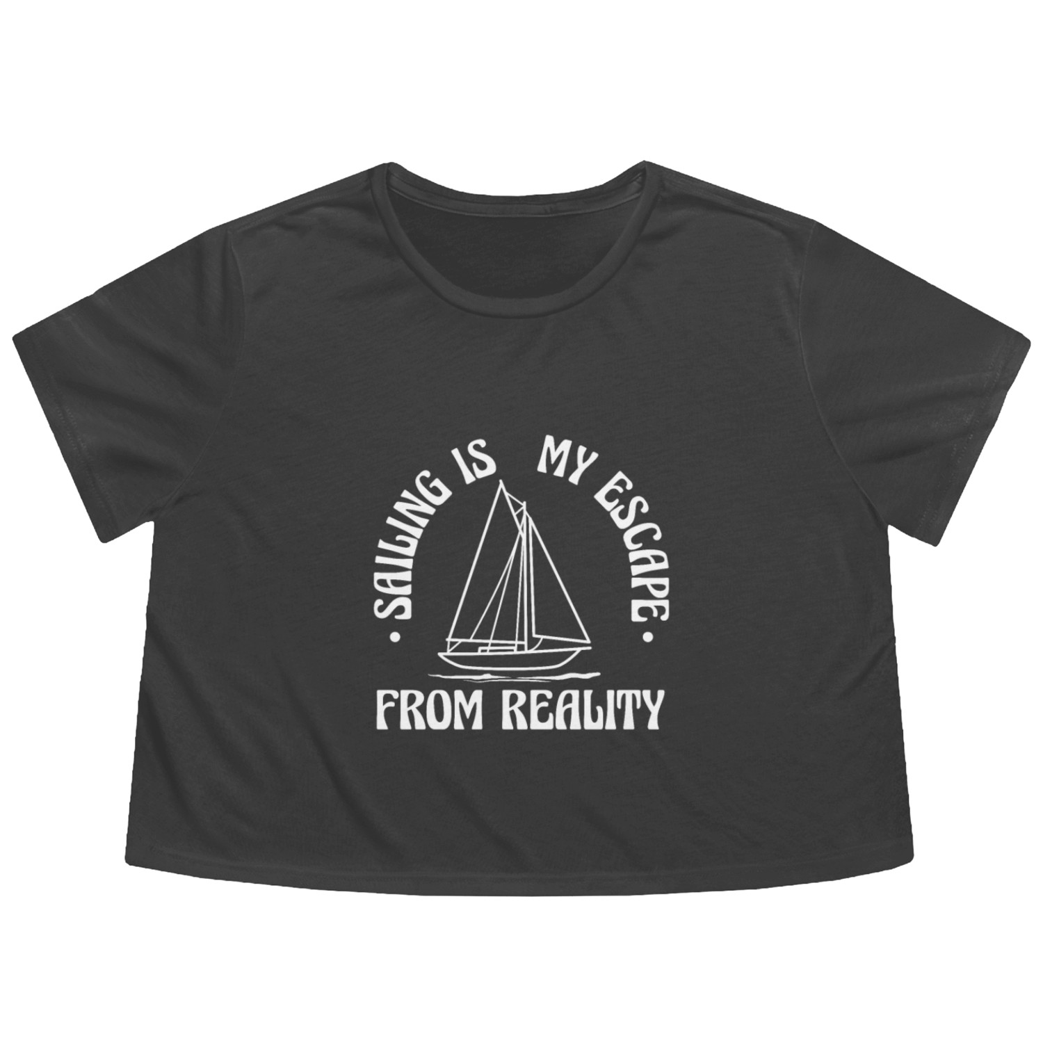 Sailing Yacht Sailor Sailing Ship Gift Idea Flowy Cropped Tees