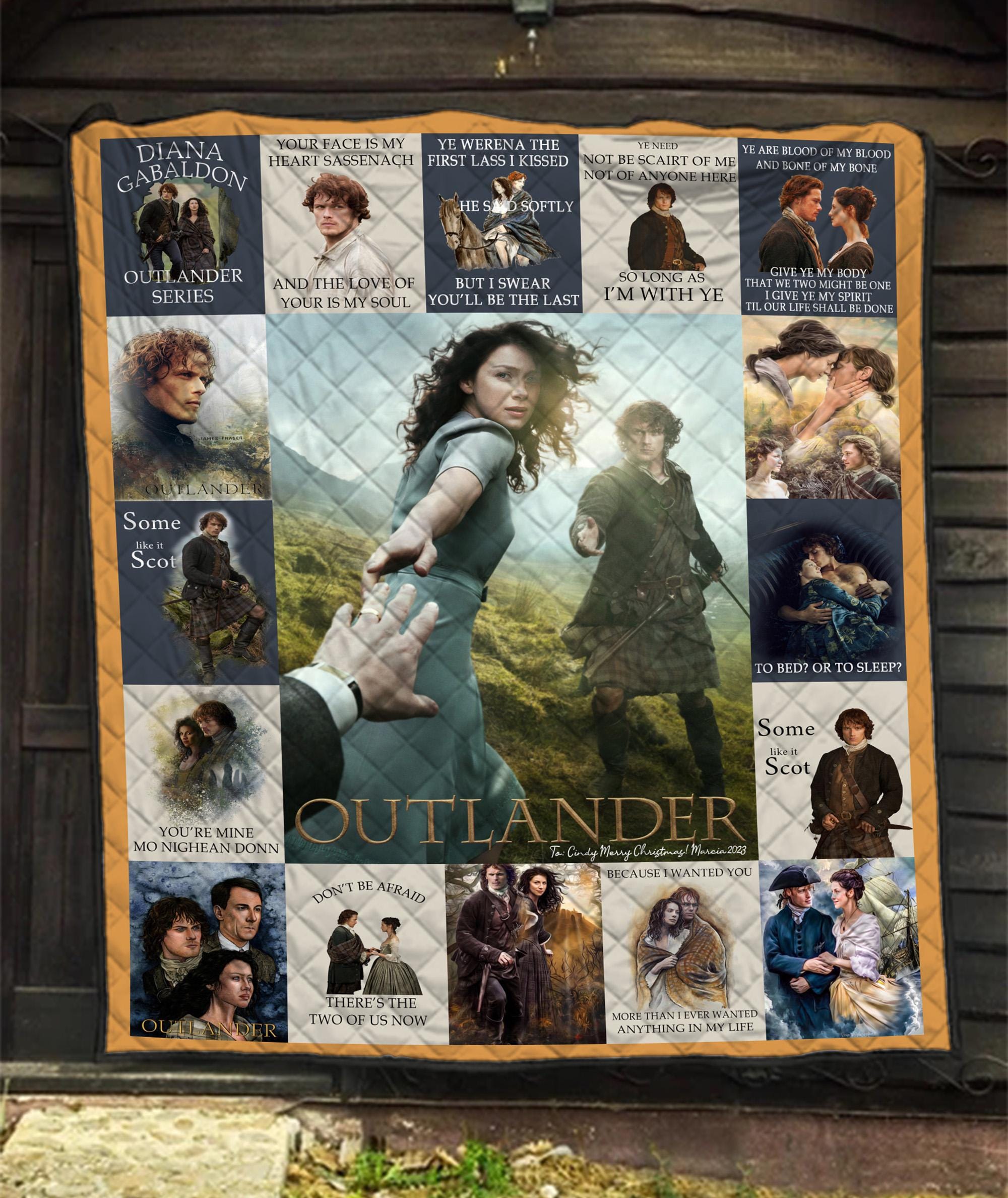 Outlander Series Inspired Cozy Blanket, Scottish Romance Quilt