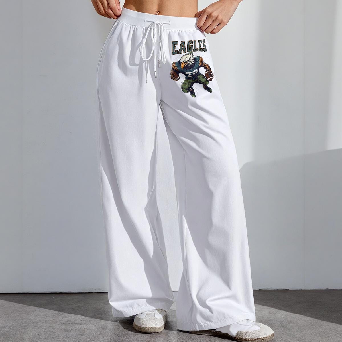 Eagles Football Women's Pajama Pants, Cute Game Day Outfit, Trendy Football Outfit