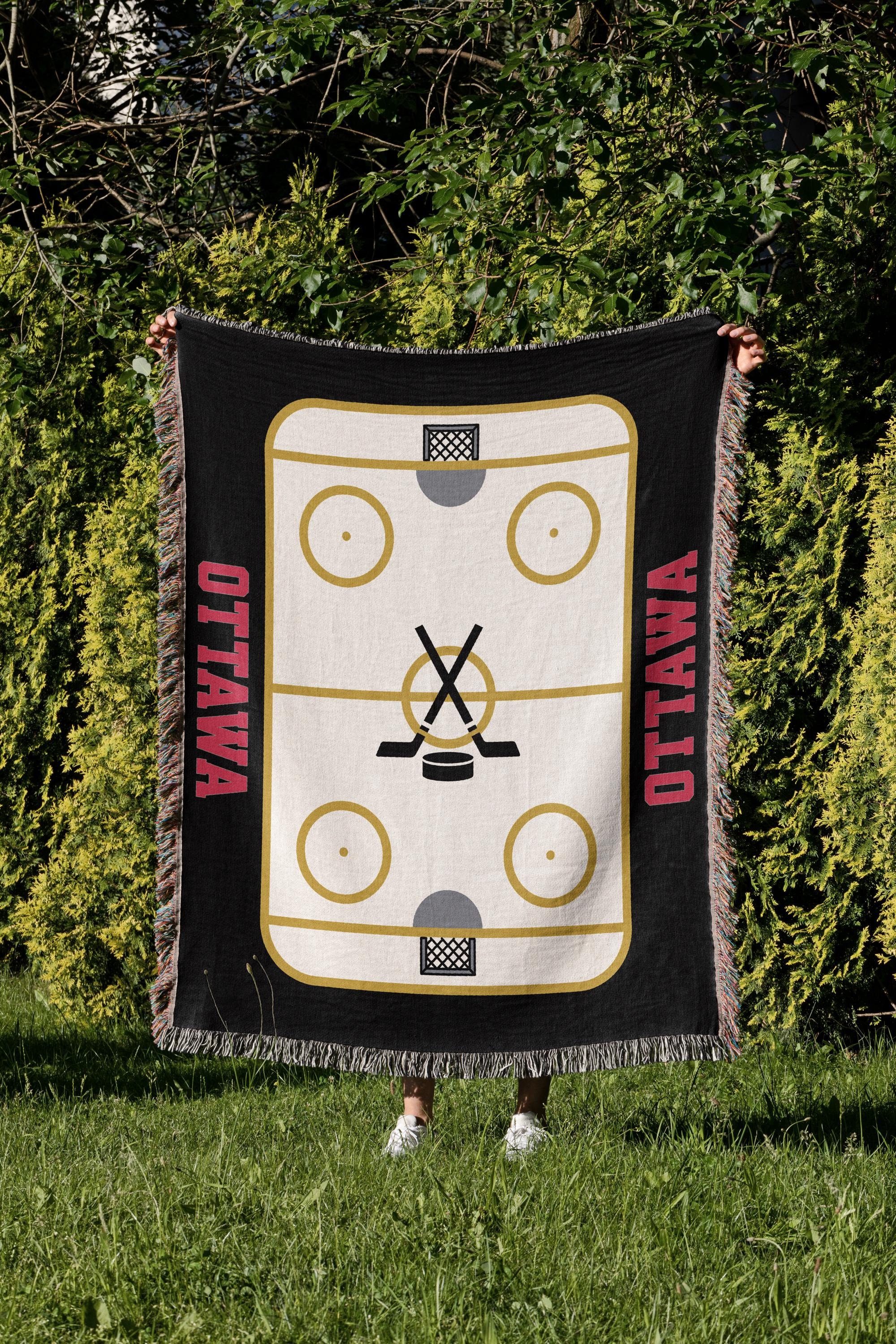 Ottawa, Woven Blanket, Senator, Hockey, Christmas Gift, Hockey Blanket, Ottawa Blanket, Senator Blanket, Dad Gift, Hockey Fan, Ottawa Gift