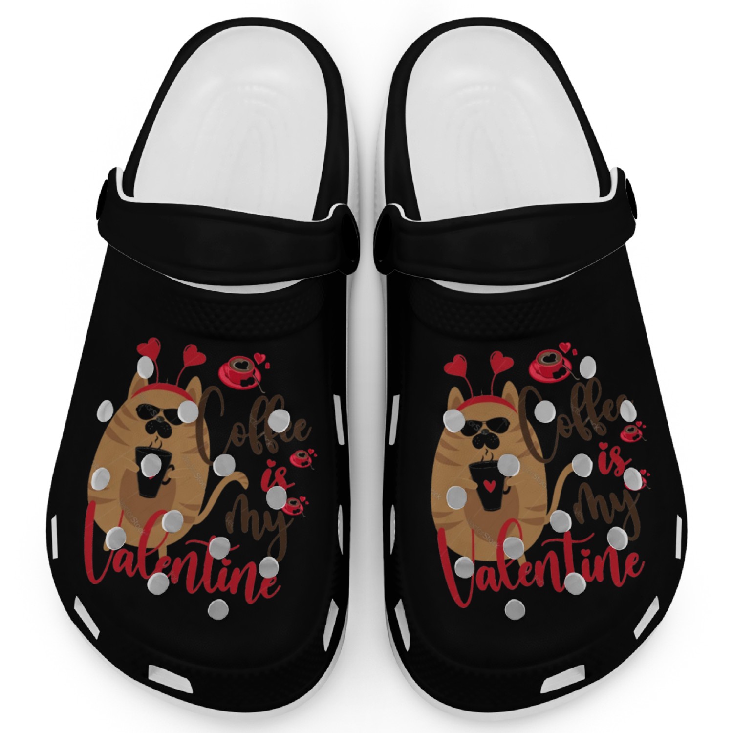 Coffee is my Valentine Clogs