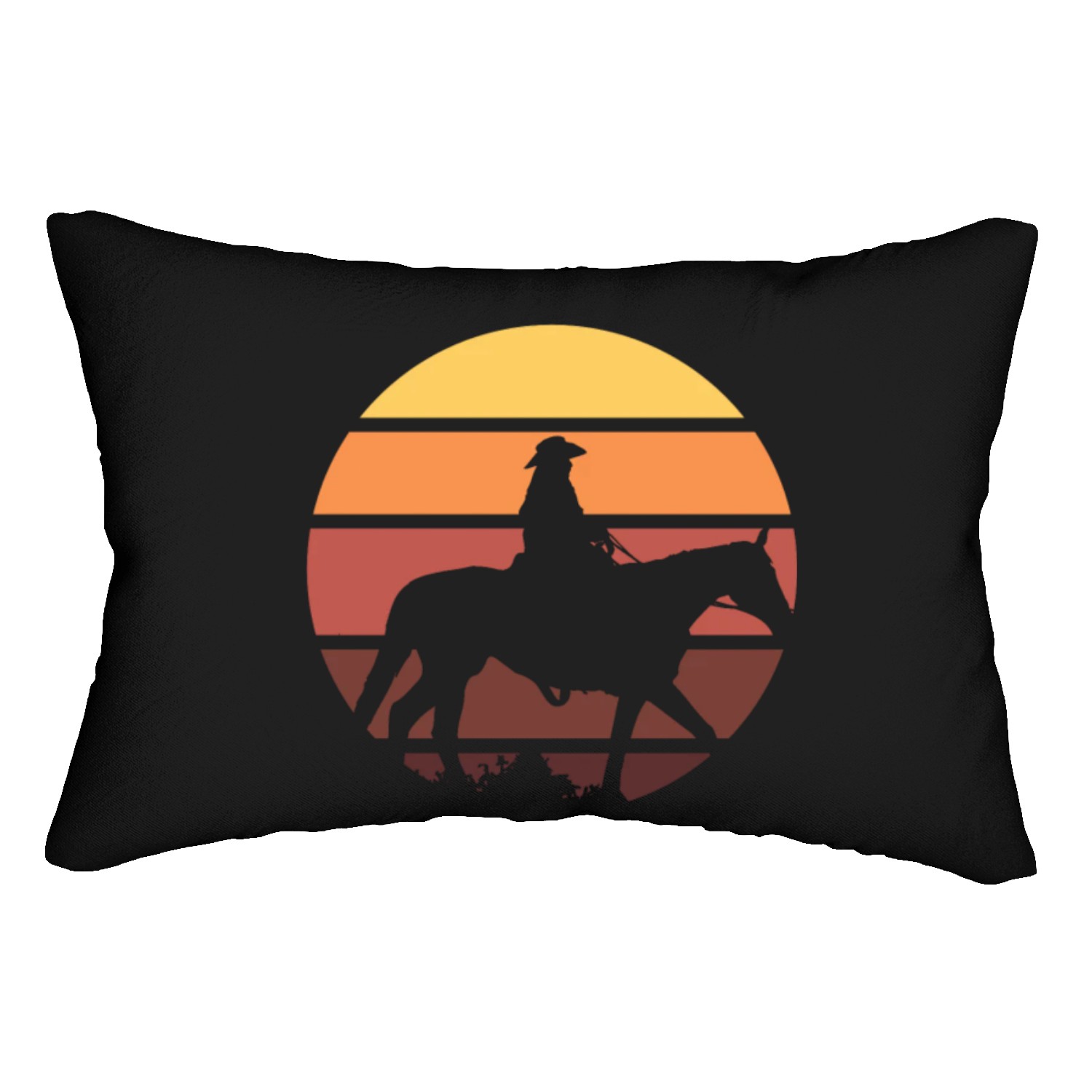 Western Cowboy Horse Rider Lumbar Pillows