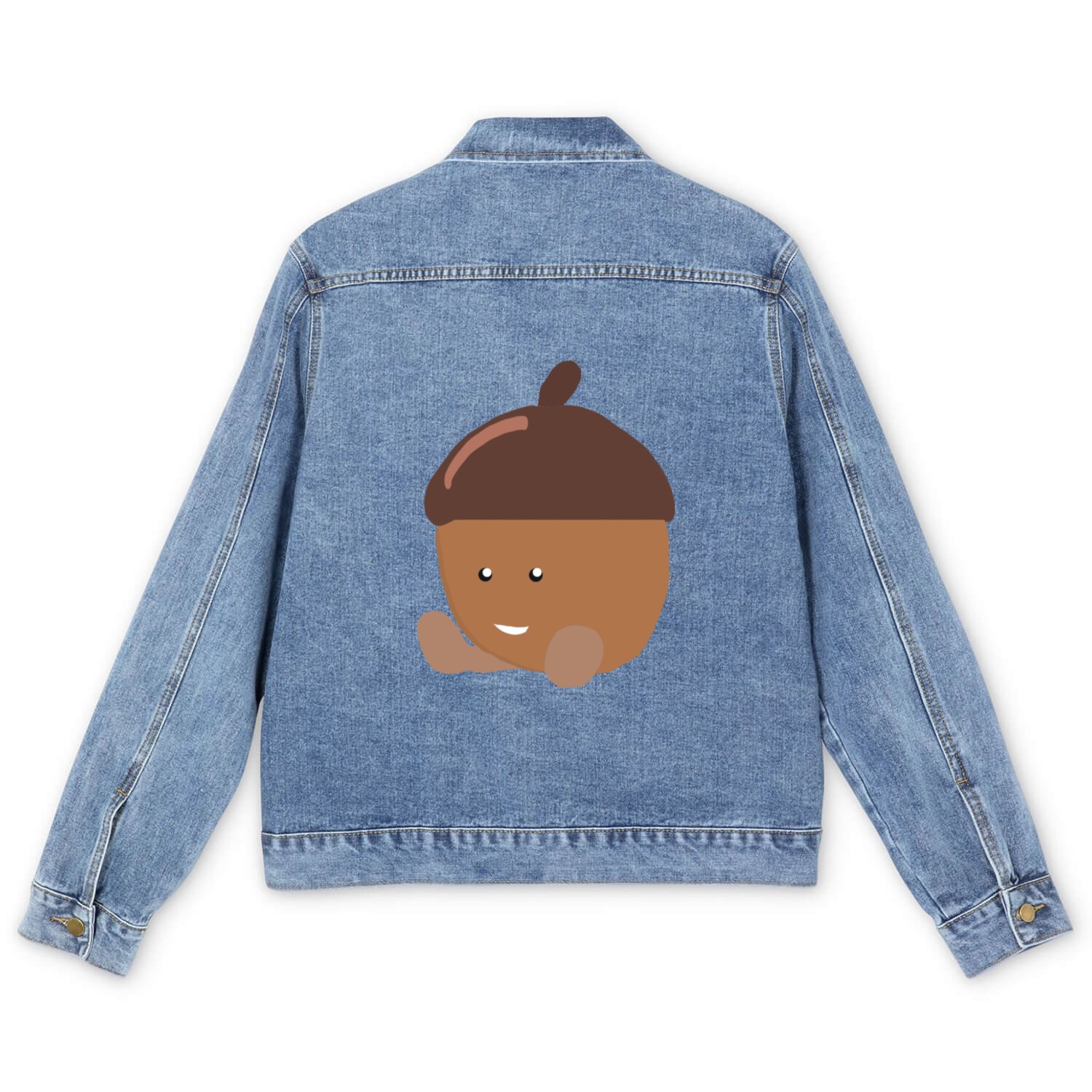 a friendly Hazelnut, nut, hazelnut Men's Denim Jackets