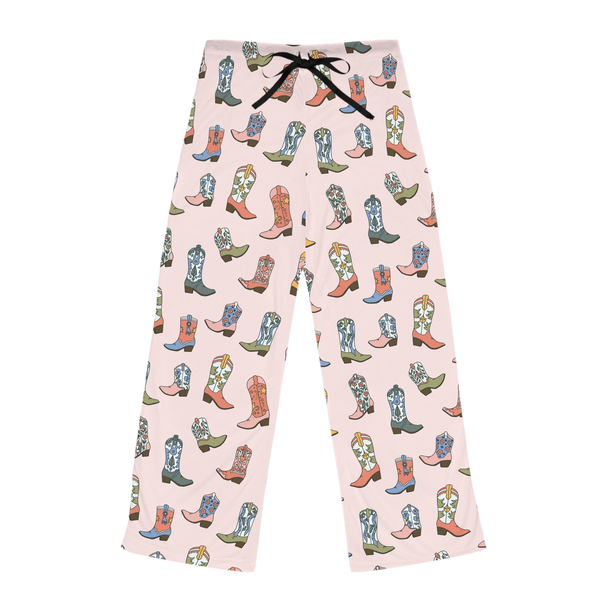 Western Cowgirl Boots Pajama Pants Women's Pajamas Pink Gift For Cowgirl Western Gift Western Sleepwear Cute Pjs Rodeo Gift Nashville Trip