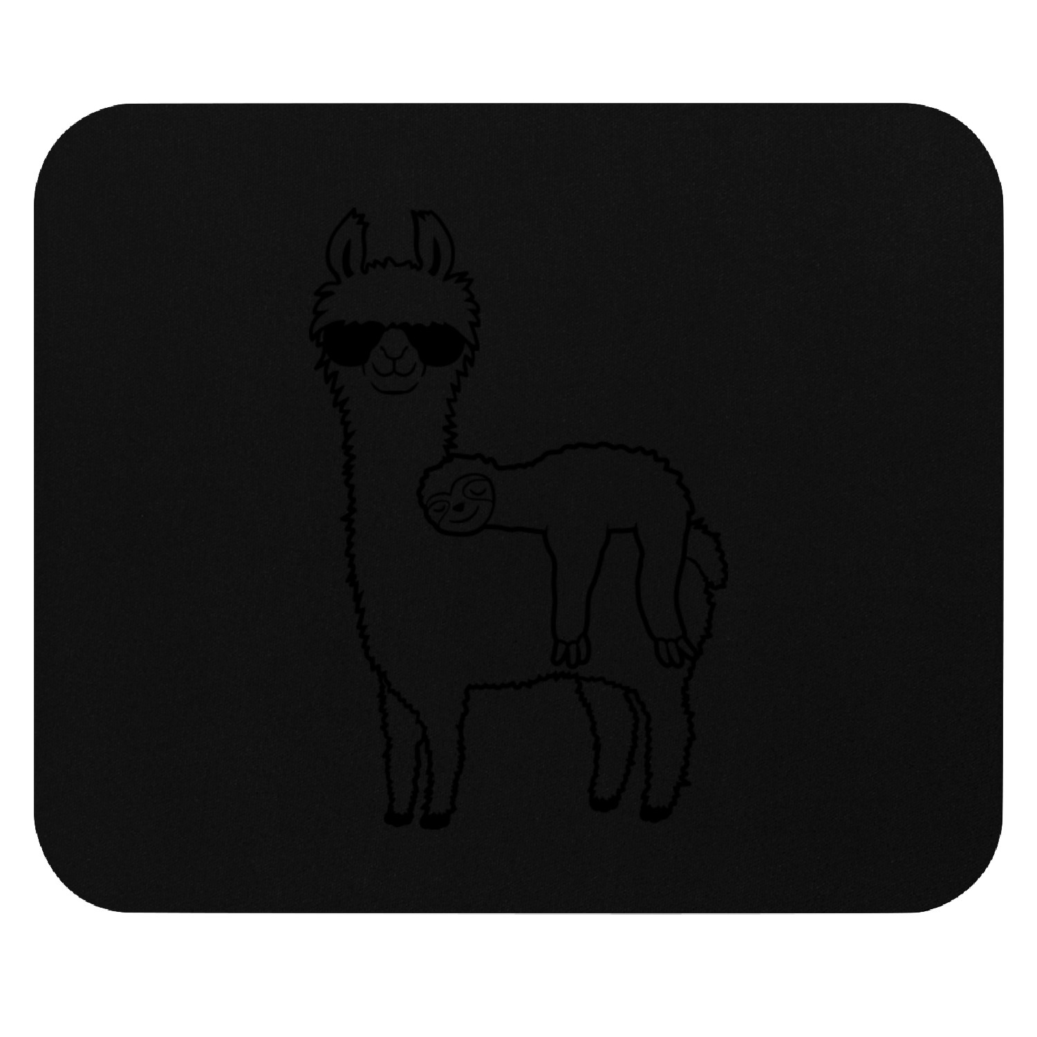 llama sloth friends sleep Mouse Pads