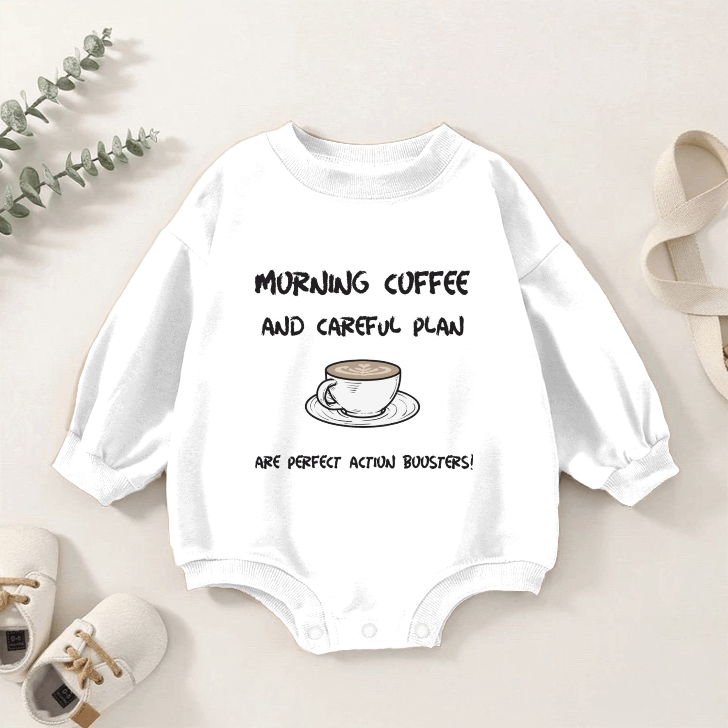coffee meme Baby Romper Sweatshirts