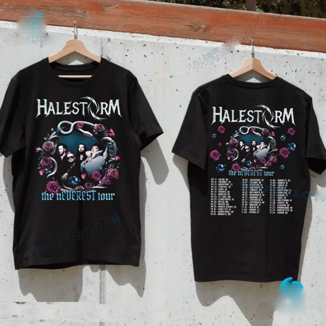 Halestorm The Neverest Tour 2025 Dates Unisex T-shirt All Size S-5XL Fan Gift