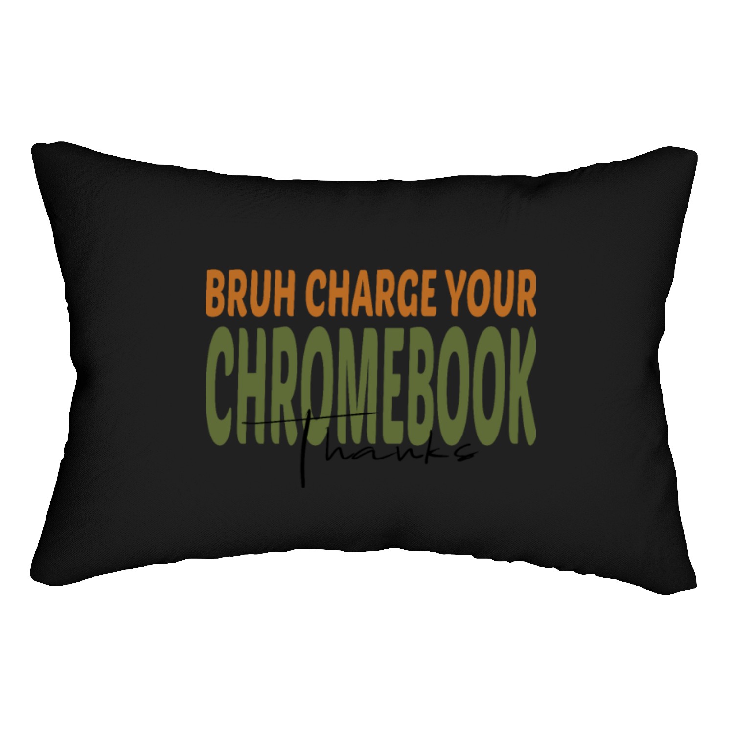 Bruh Charge Your Chromebook Thanks Lumbar Pillows