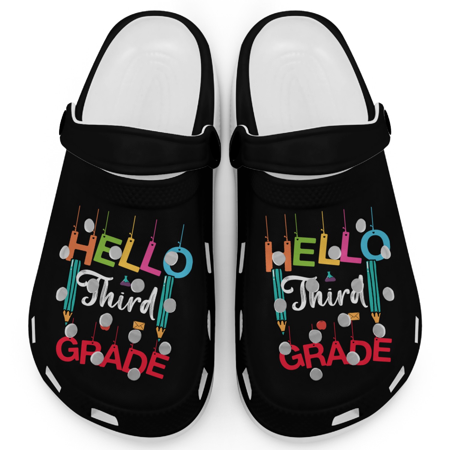Hello Third Grade 3rd Grader Student Teacher Gifts Clogs