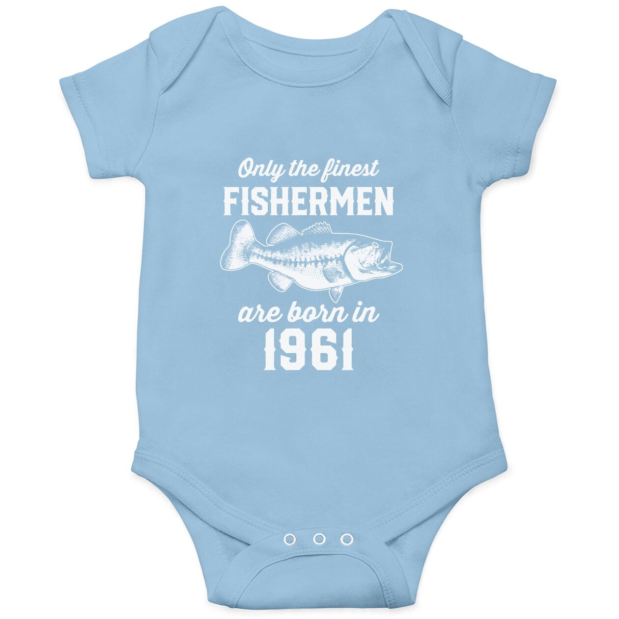 Gift For 60 Years Old: Fishing Fisherman 1961 60th Birthday Baby Bodysuit