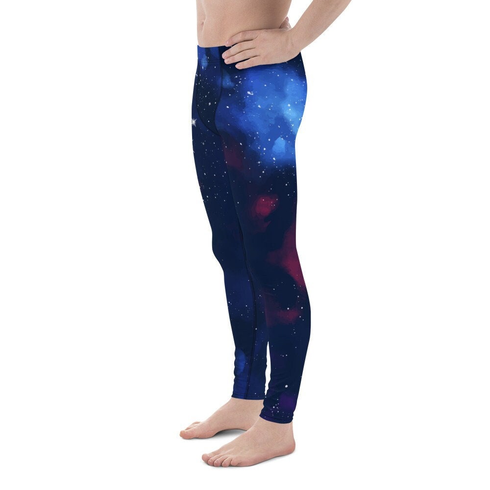 Watercolor Galaxy Men's Leggings | Training Pants | Mens Activewear