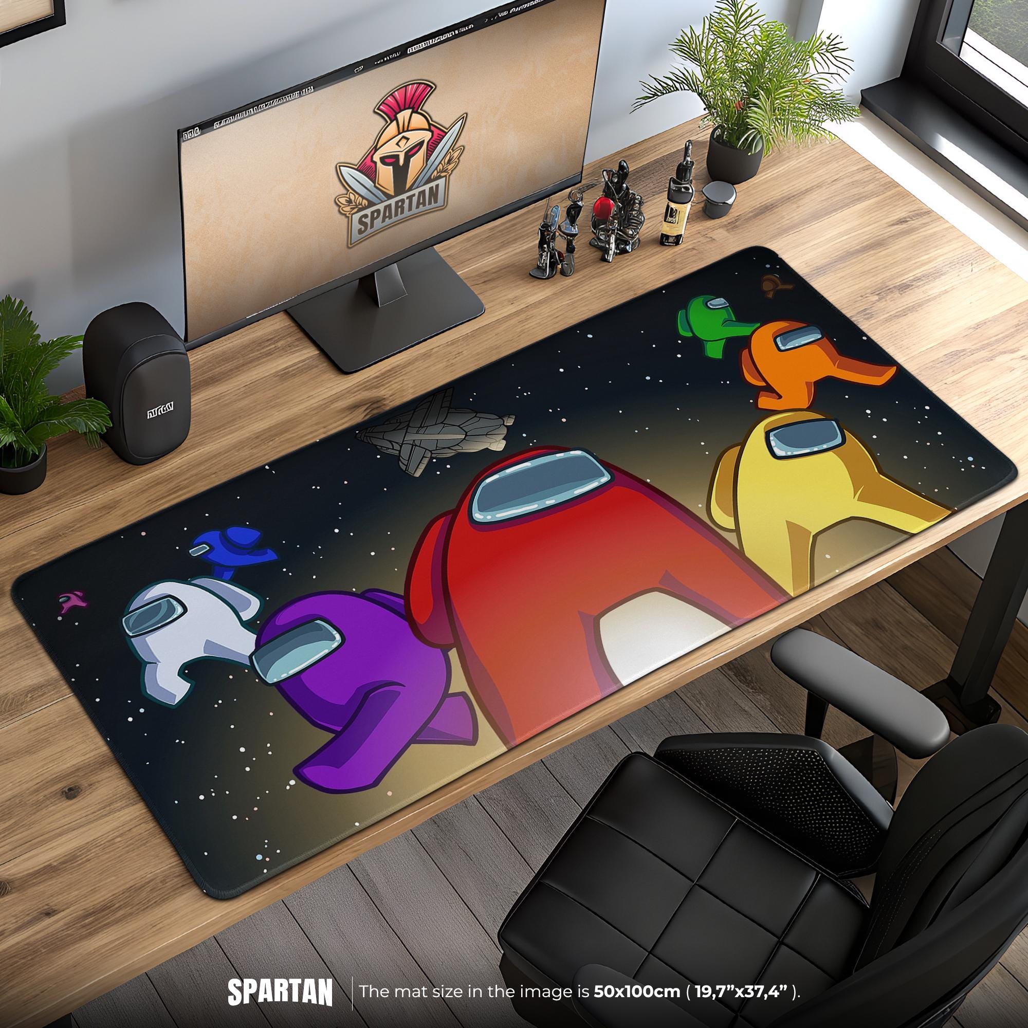 Among Us Space Crew Mouse Pad - Colorful Crewmates Gaming Desk Mat