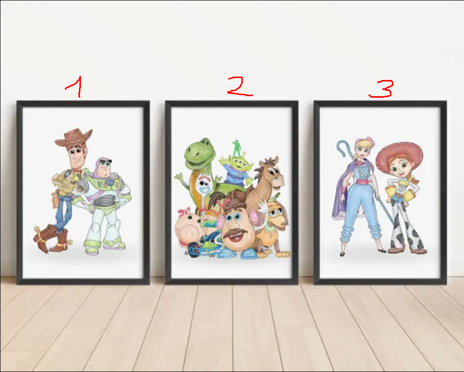 Toy Story , Kids Room Decor, Playroom Wall Art, Nursery Decoration, Toy Story Nursery, Toy Story Theme