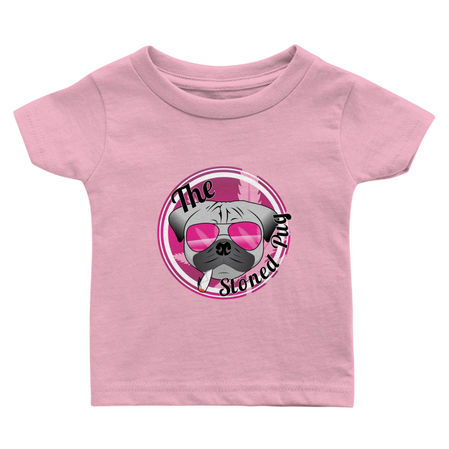 The Stoned Pug Baby T Shirts