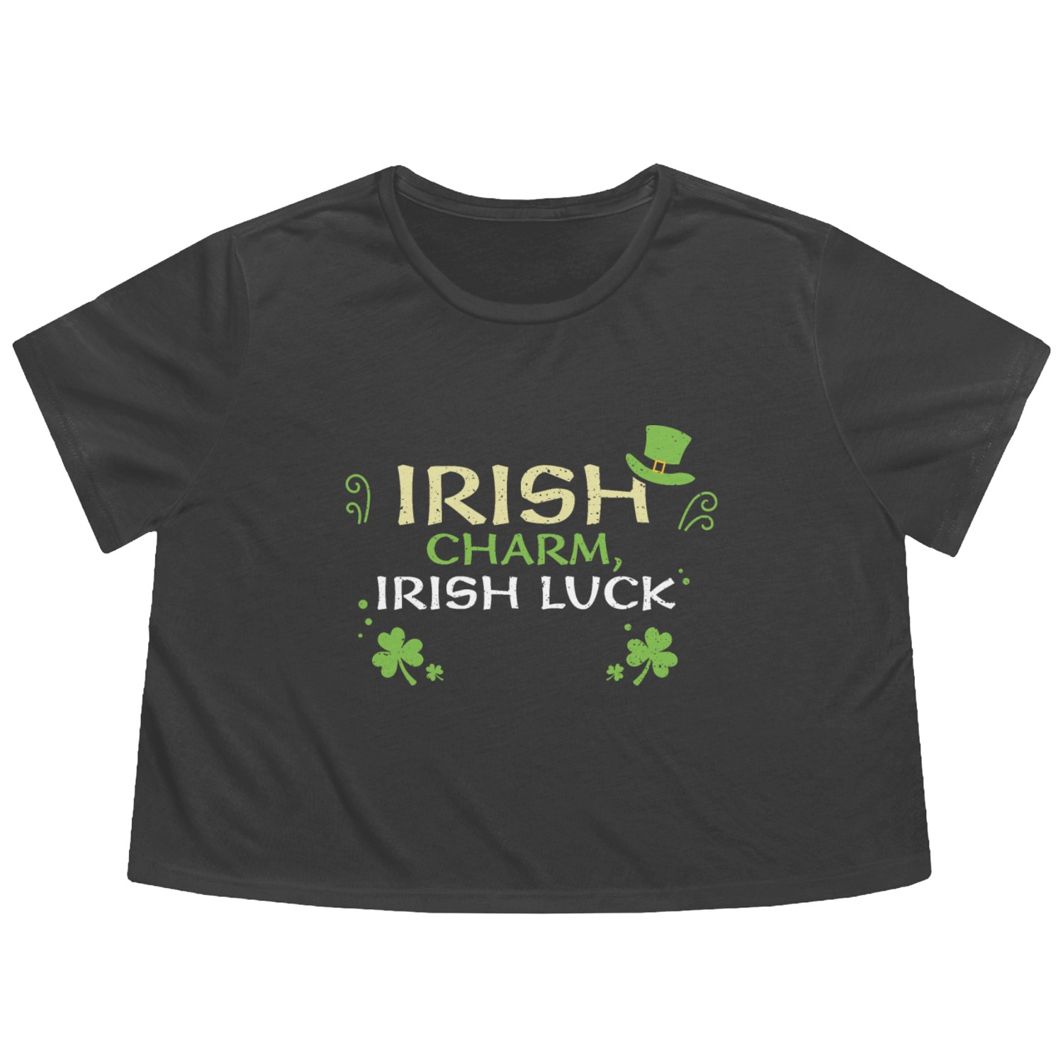 Irish charm, Irish luck Flowy Cropped Tees