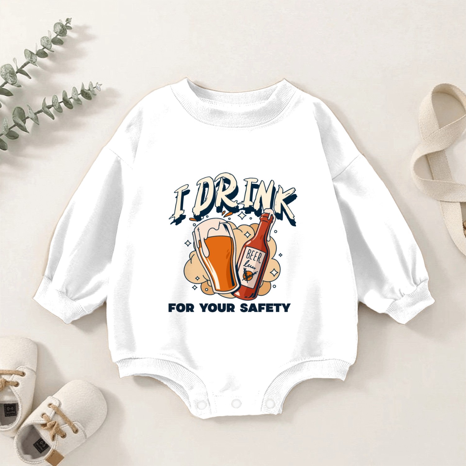 Beer lovers Baby Romper Sweatshirts