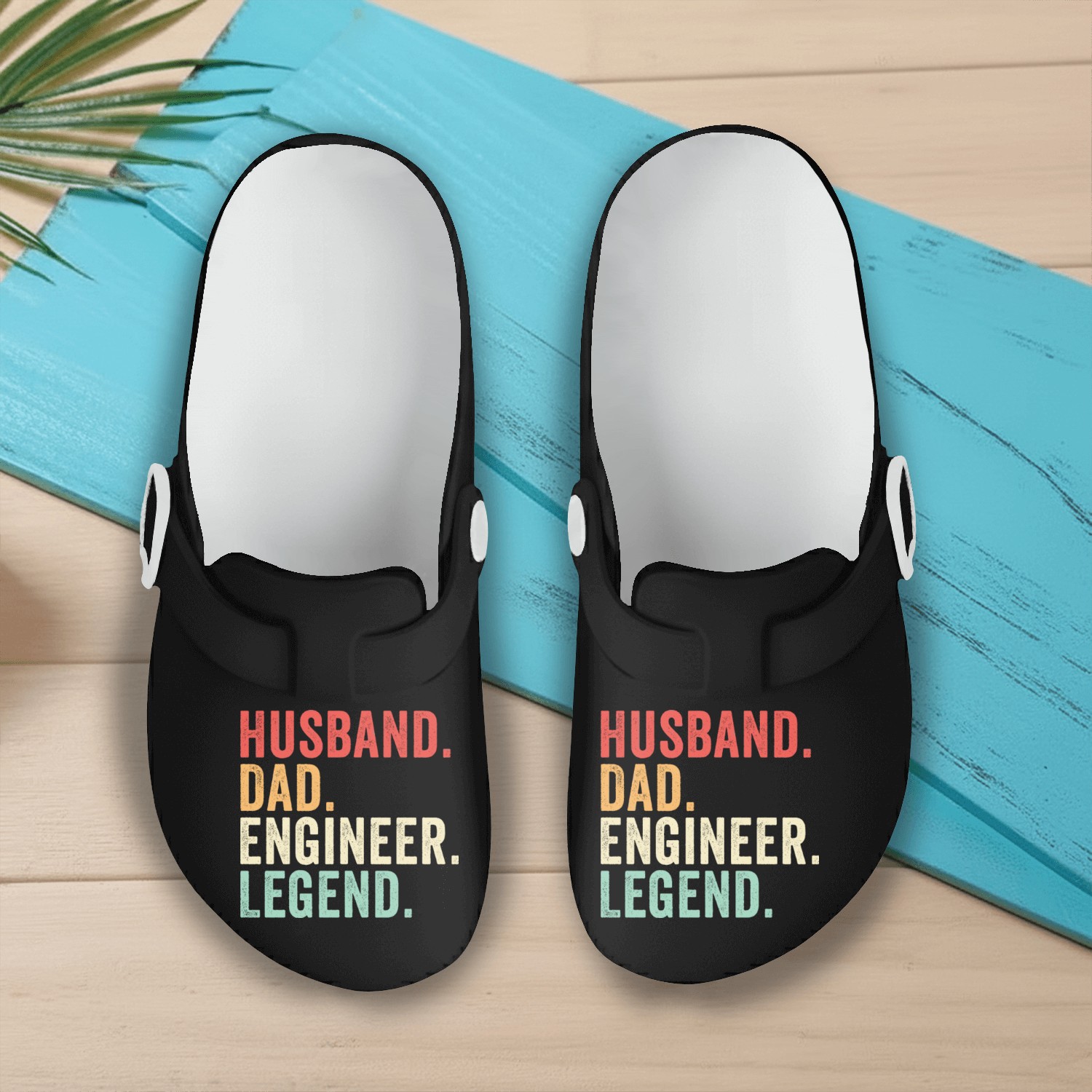 Husband Dad Engineer Legend Slip On Clogs