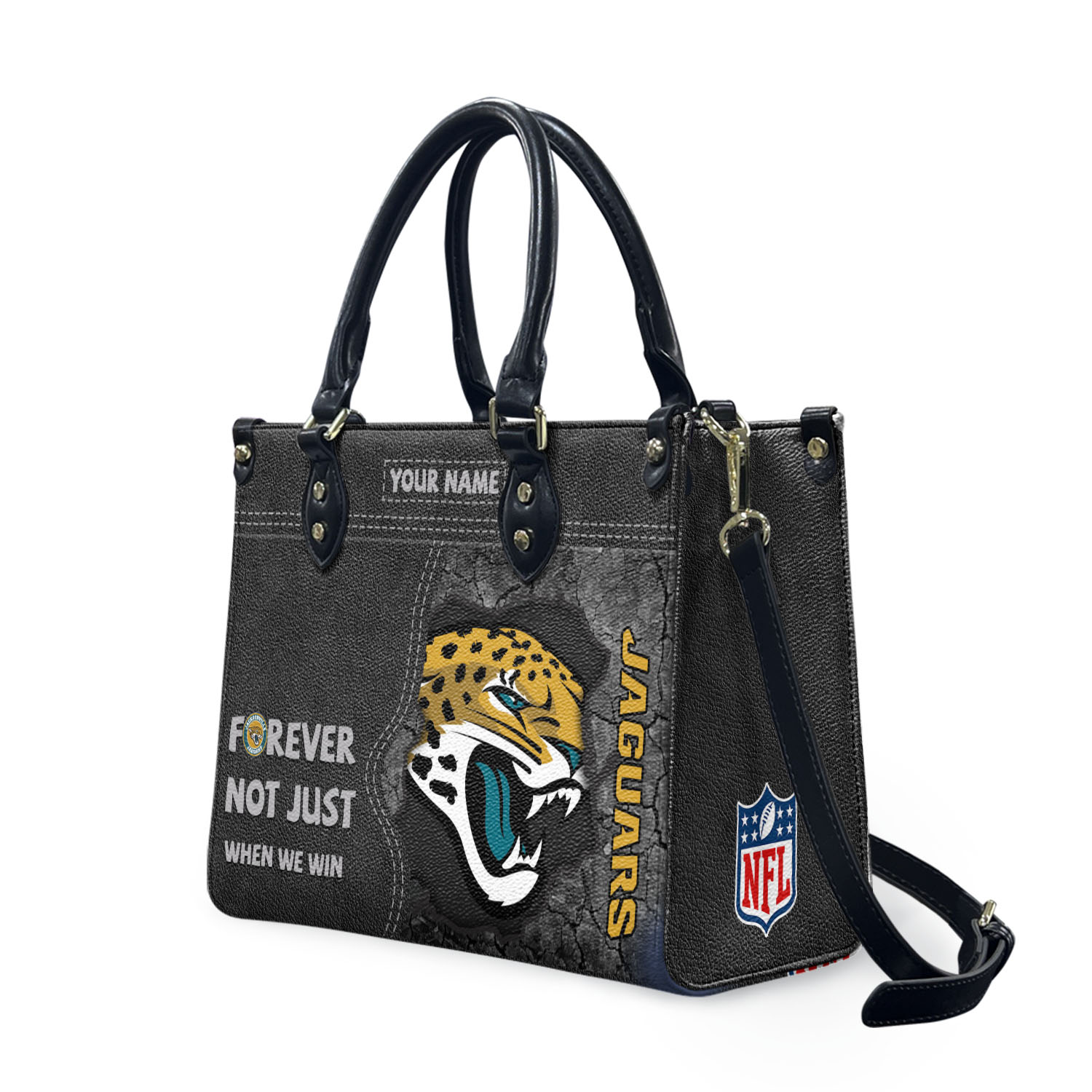 Personalized Jacksonville Football Team Jaguarss Leather Handbag Gift