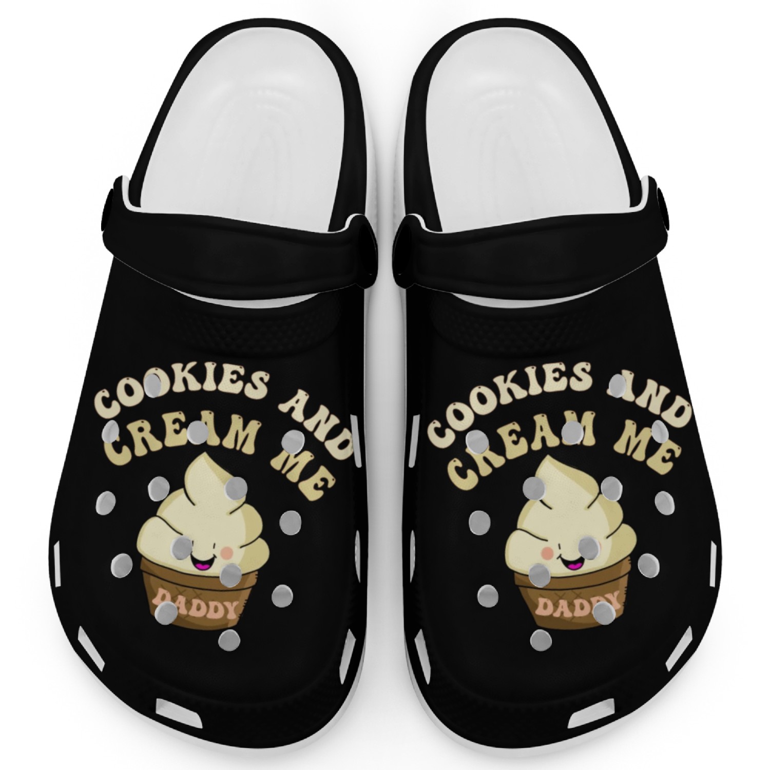 Cookies And Cream Me Daddy Lazy Halloween Costume Clogs