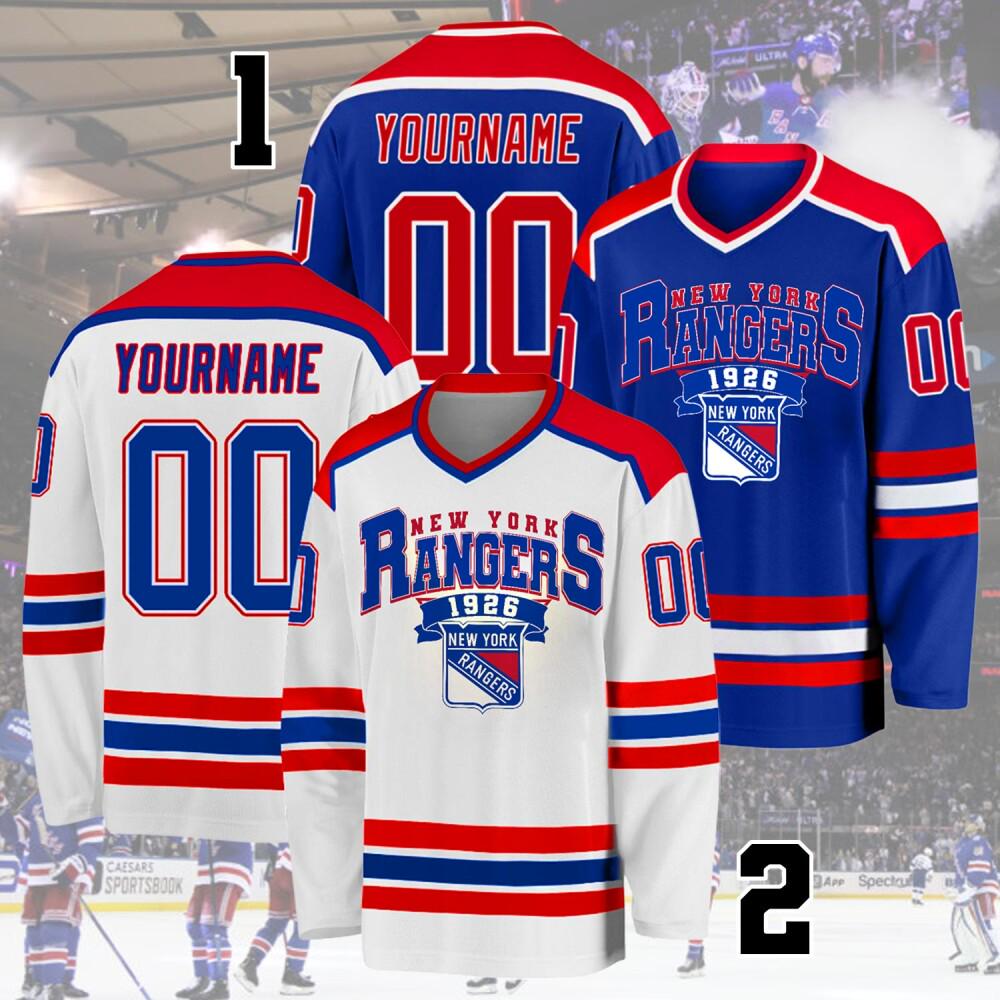 Personalized New York Hockey Team Jersey, Custom Rangers Hockey Jersey, Gift For Fan, Jersey For Men Women And Kids, Hockey Lovers