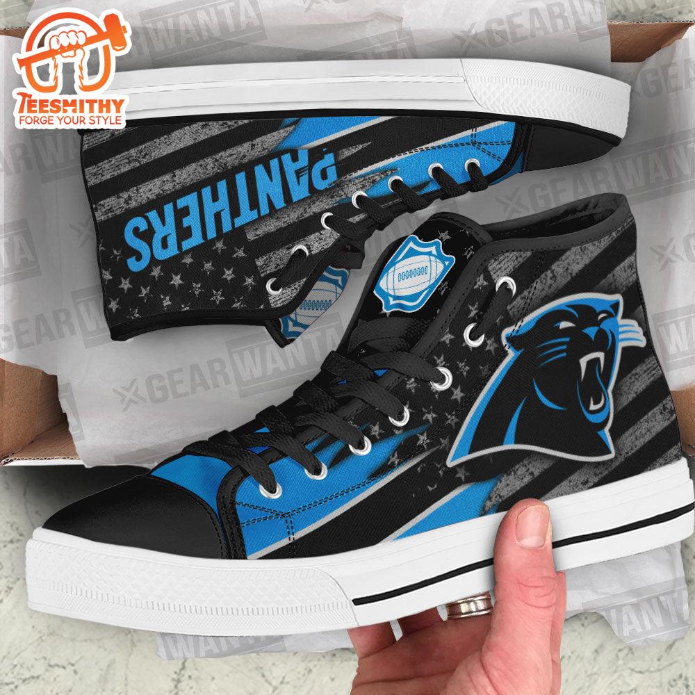 Carolina Panthers High Top Shoes, Sneakers For Fans
