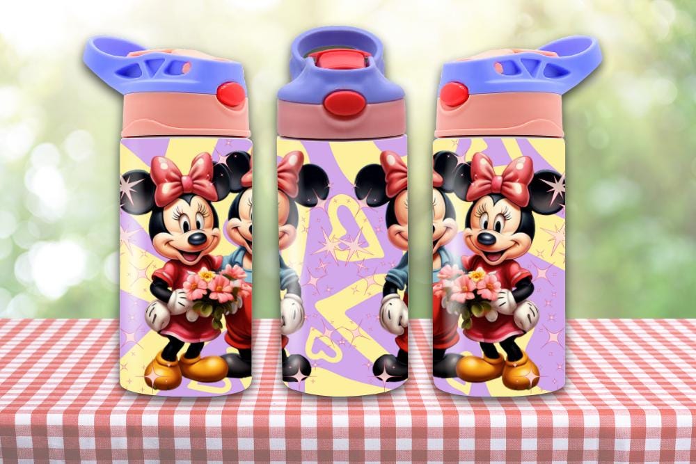 MIce in Love 12 Oz Flip Top Tumbler wrap for Kids