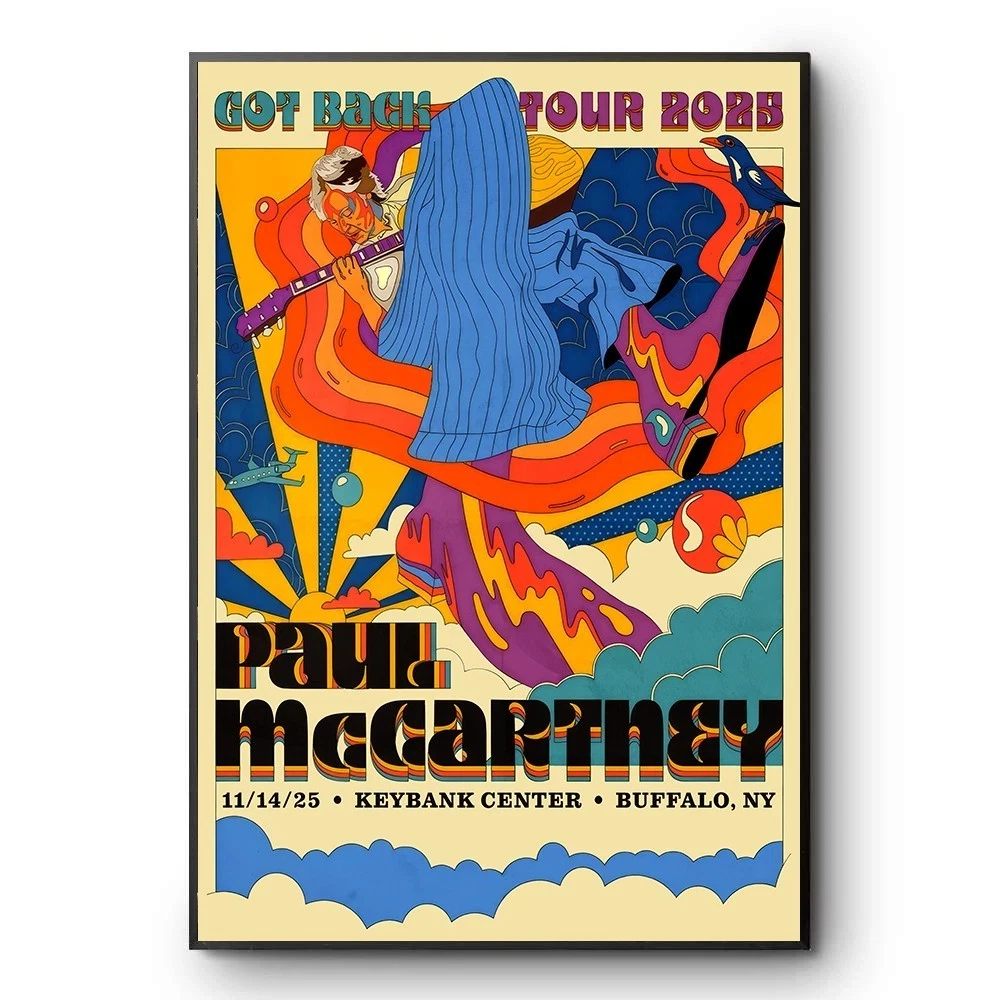 P mccartney Got Back Tour 2025 Buffalo NY Poster Vertical Premium Matte