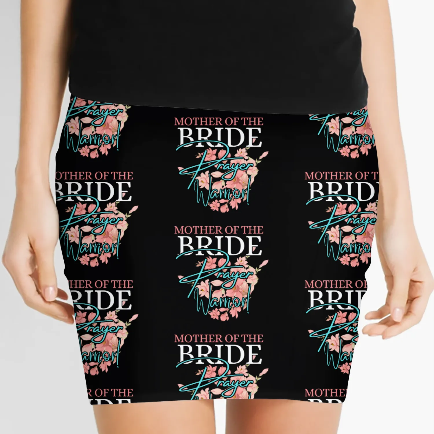 Mother of the Bride Prayer Warrior | Floral Faith Women's Mini Skirts
