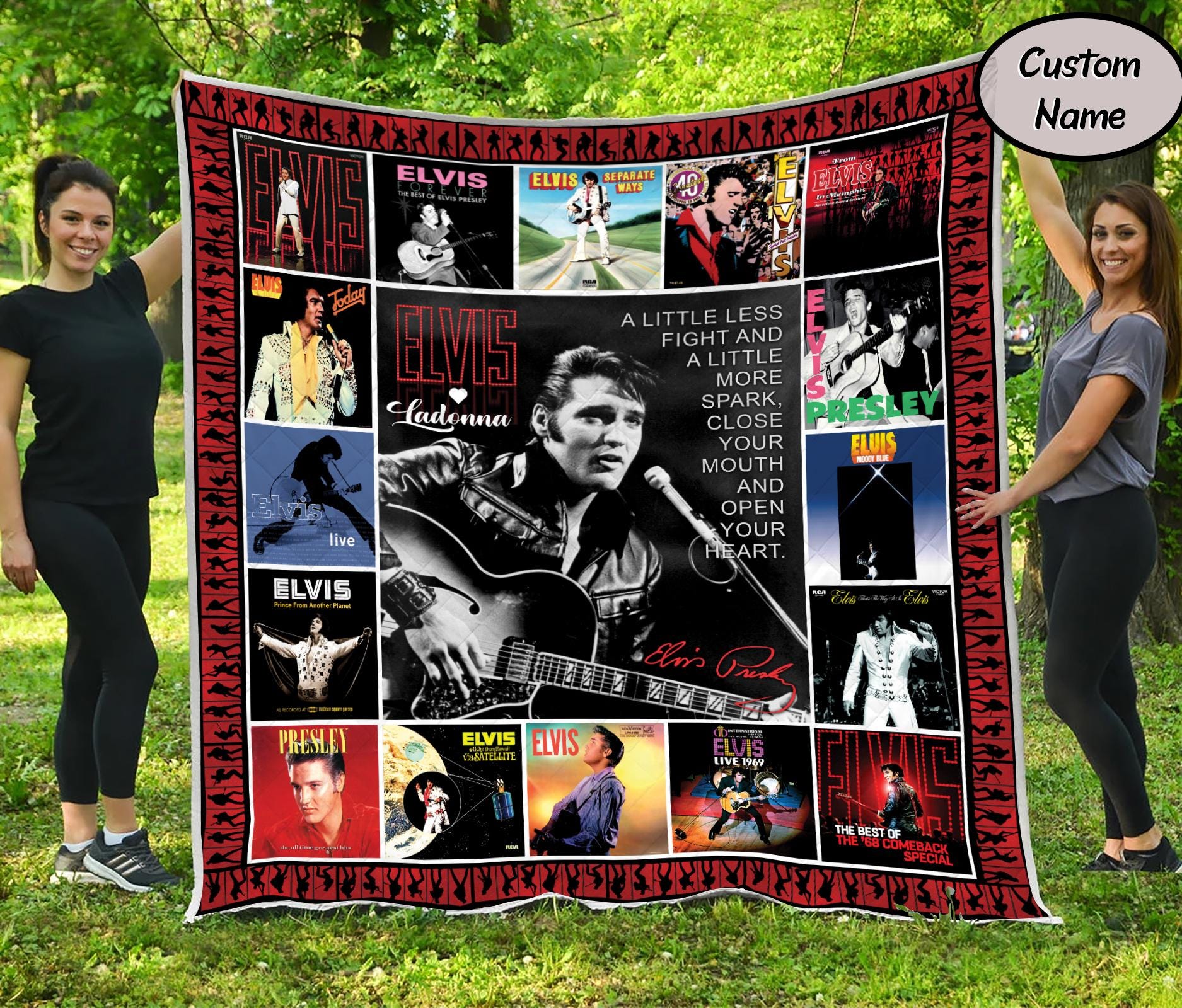 Personalized Elvis Presley Quilt Blanket, Elvis Presley Blanket, Personalized Blanket, Gifts For Fans, Birthday Gift