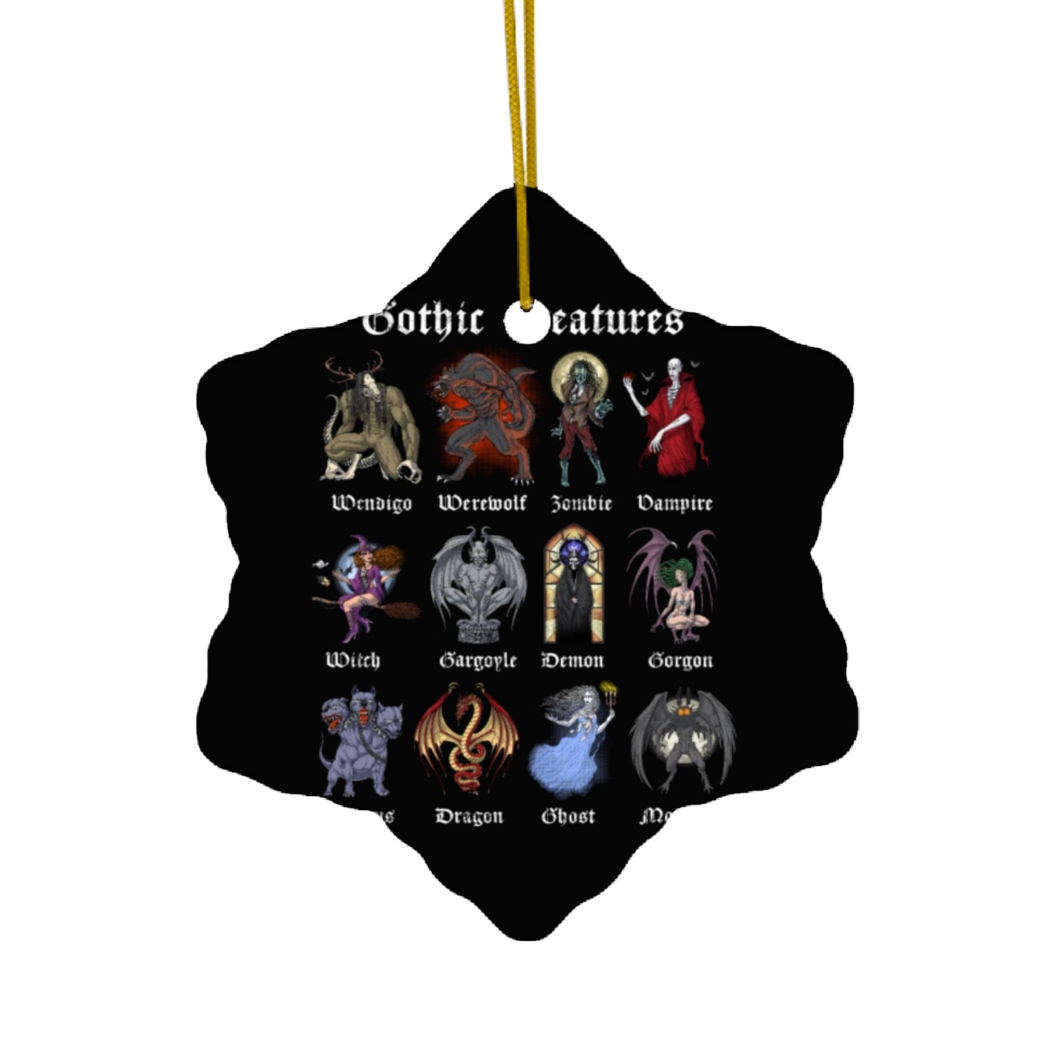Cryptid Mythical Creatures Ceramic Ornaments