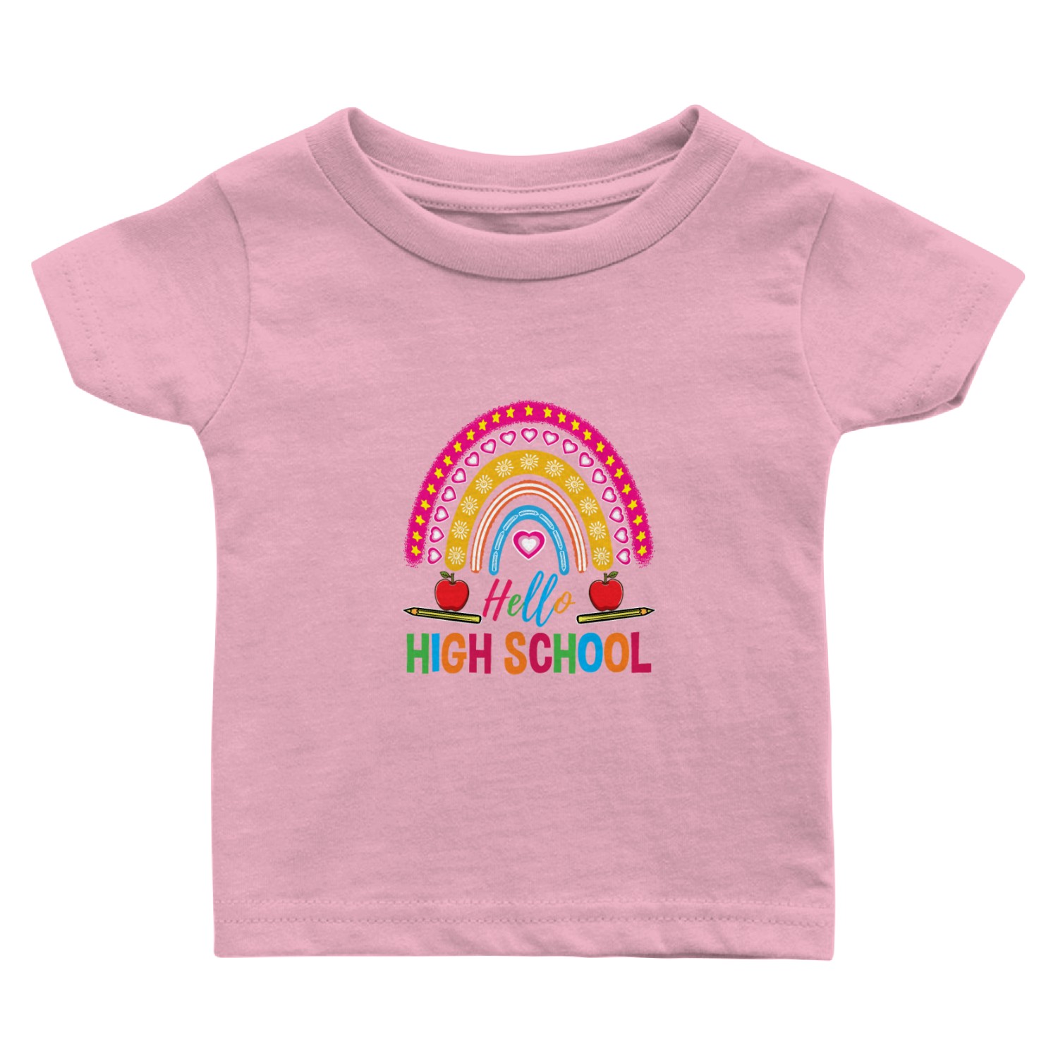 Hello High School Teacher Rainbow Baby T Shirts