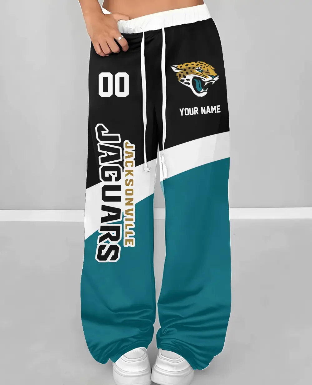 Jacksonville Jaguars Personalized Wide Leg Lounge Pants