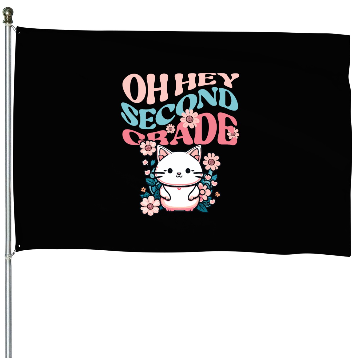 OH HEY 2nd grade , second grade back to school House Flags