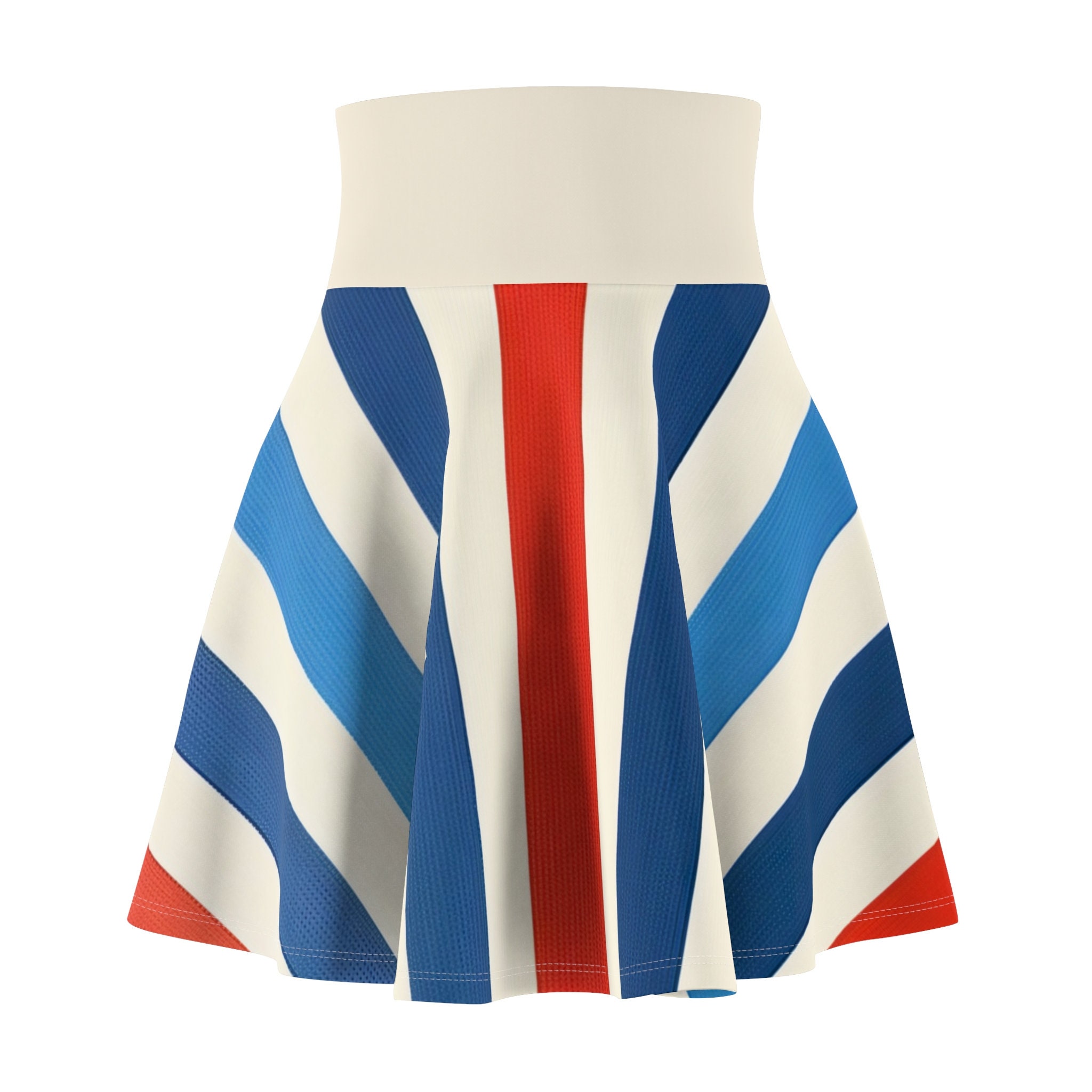 Bold Striped Women's Skater Skirt - Versatile Fit, Soft Touch, Everyday Favorite