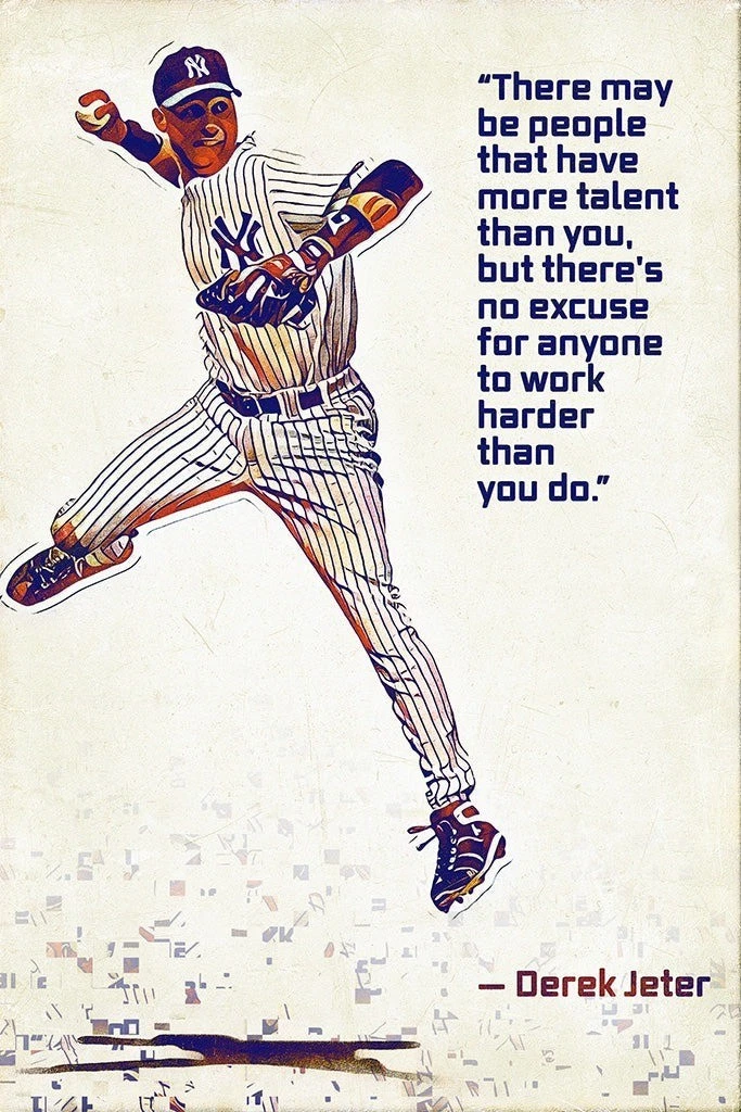 Derek Jeter Quotes Poster - Vertical Wall Decor