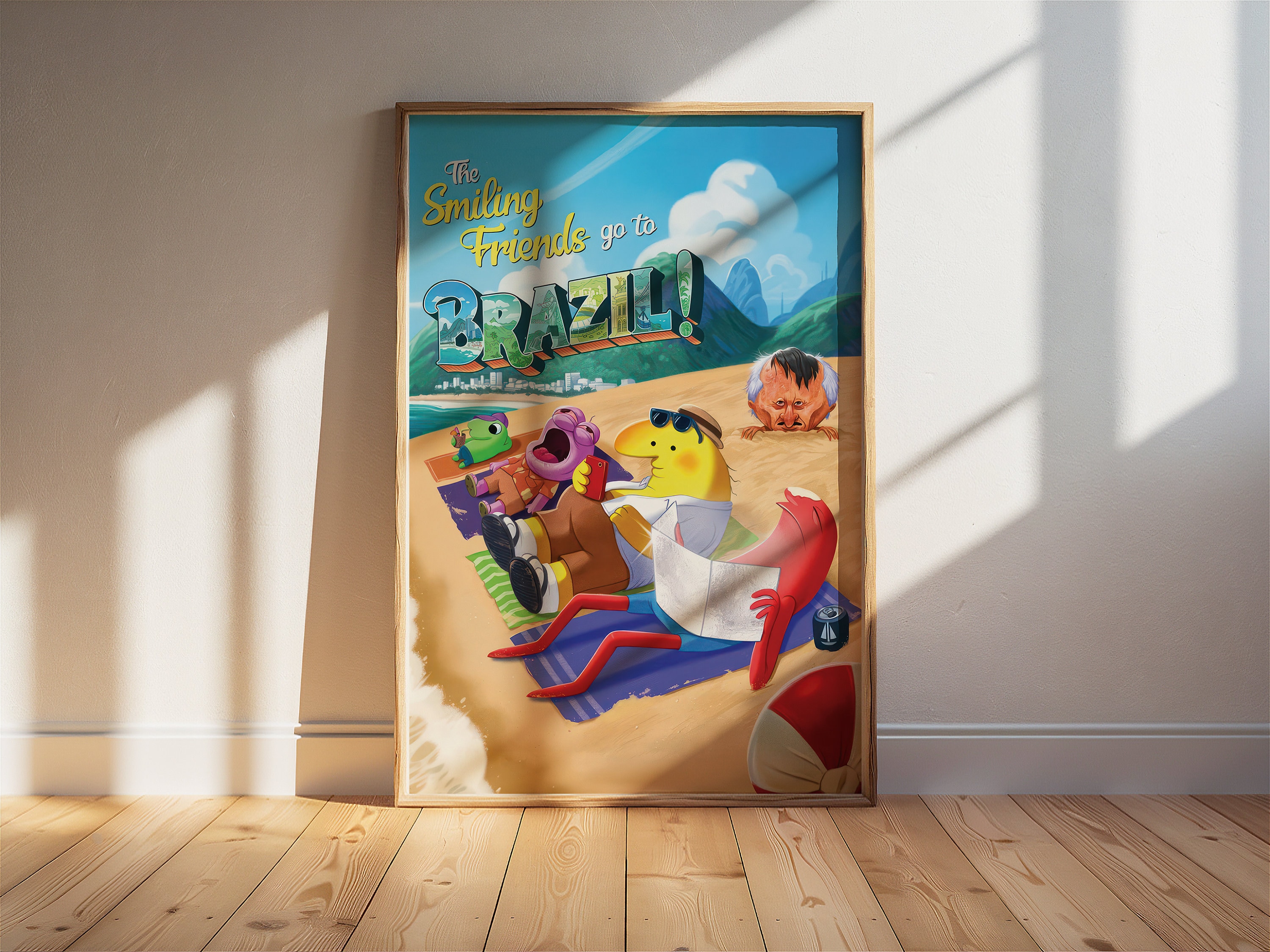 Smiling Friends Brazil Poster | Cult Cartoon Decor | Surreal Comedy Print | Limited Edition Smiling Friends Artwork