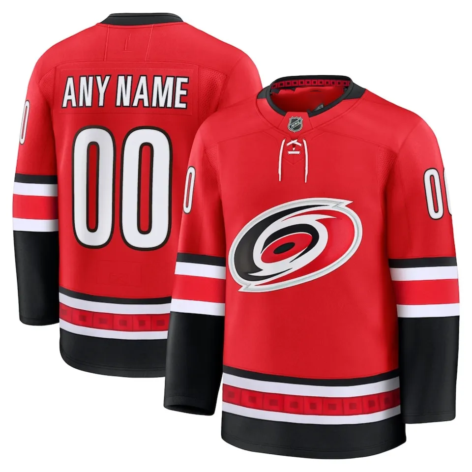 Men's Carolina Hurricaness Red Alternate Premium Custom - All Printed Jersey