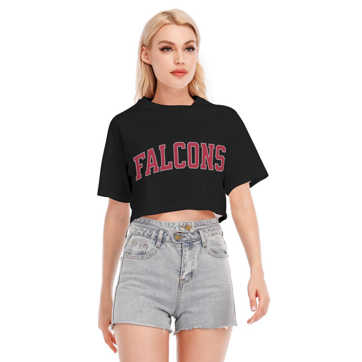 Falcons Football Womens Crop Top, Sports Fan Clothing