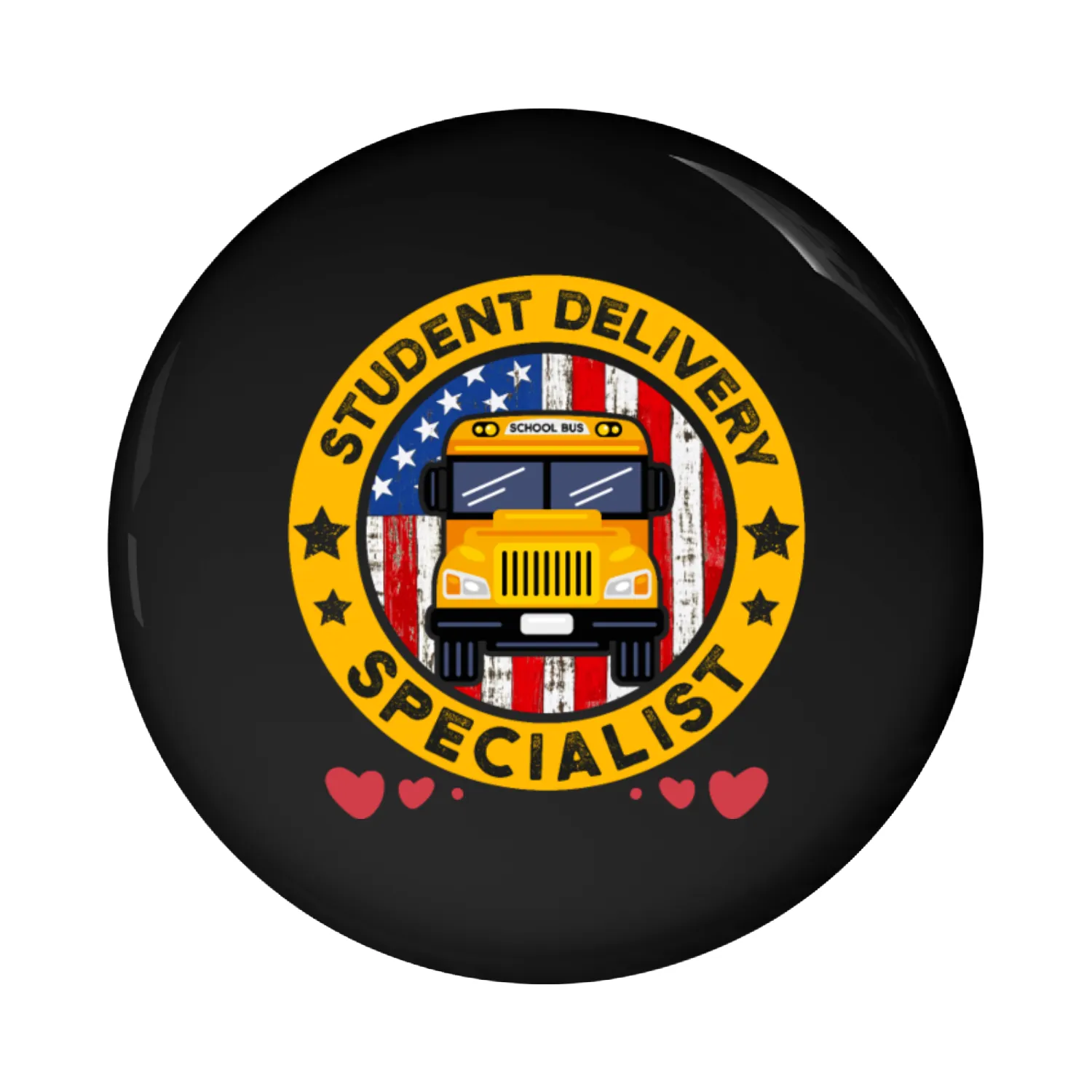 The Wheels On The Bus Go Round and Round Pin Buttons
