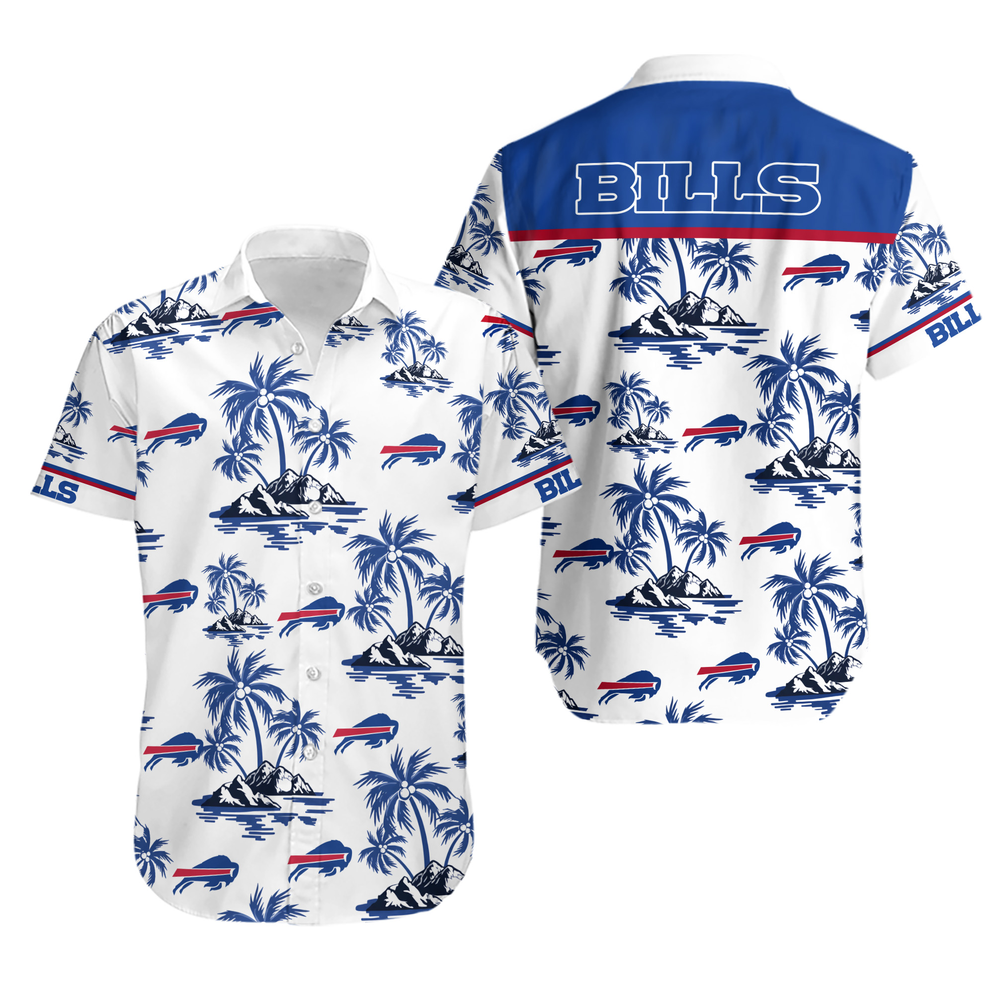Buffalo B.i.l.l.s Island Oasis Hawaiian Shirt, Gift for Fan