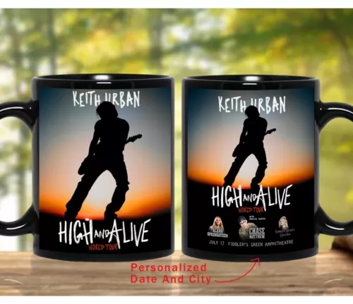 Custom Keith Urban - High and Alive World Tour 2025 Coffee Mug