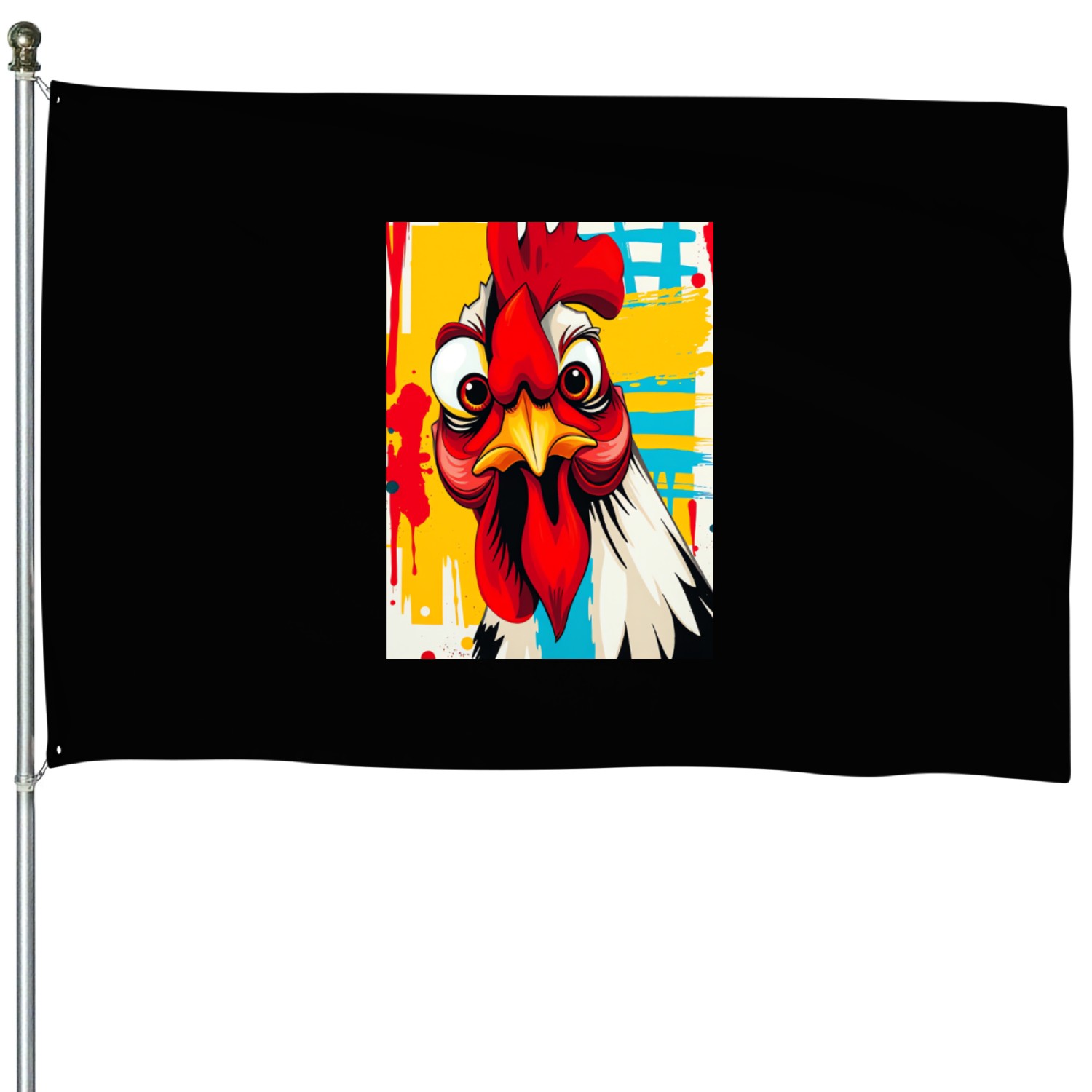 Rebel Rooster House Flags