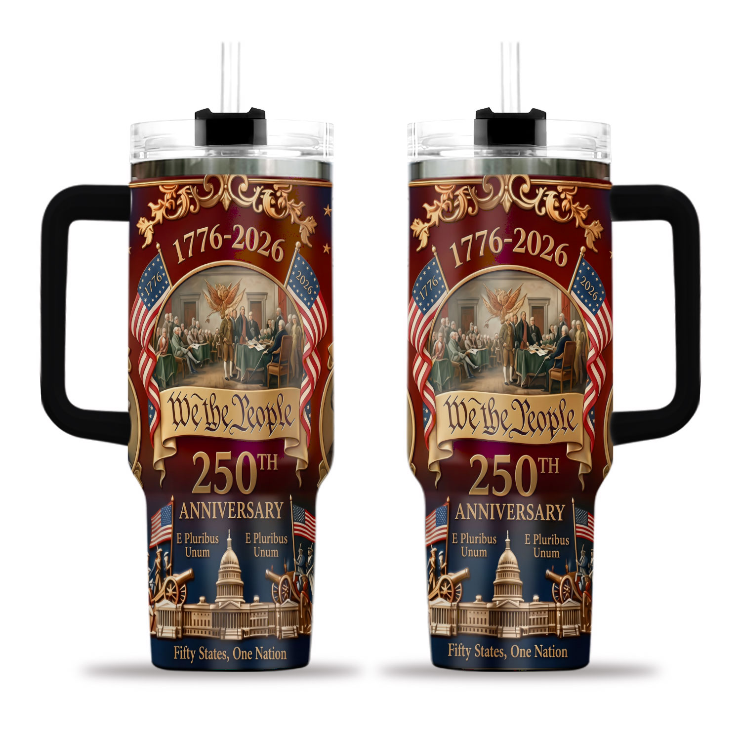 Usa 250Th Anniversary We The People 1776 2026 Tumbler Cup