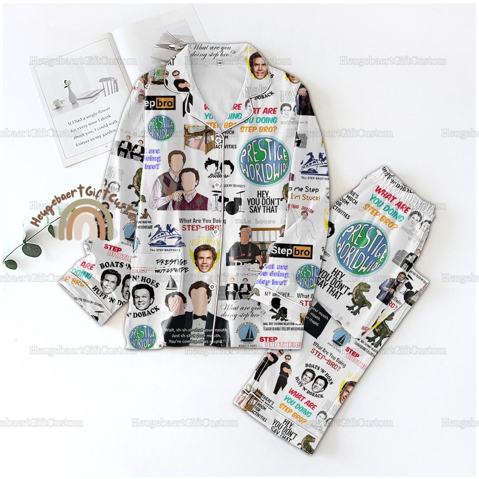 Step Brother Pajamas, Prestige Worldwide Thick Pajamas, Presents Boats N Hoes Pajamas Set, Step Brother Movie Fan Gift