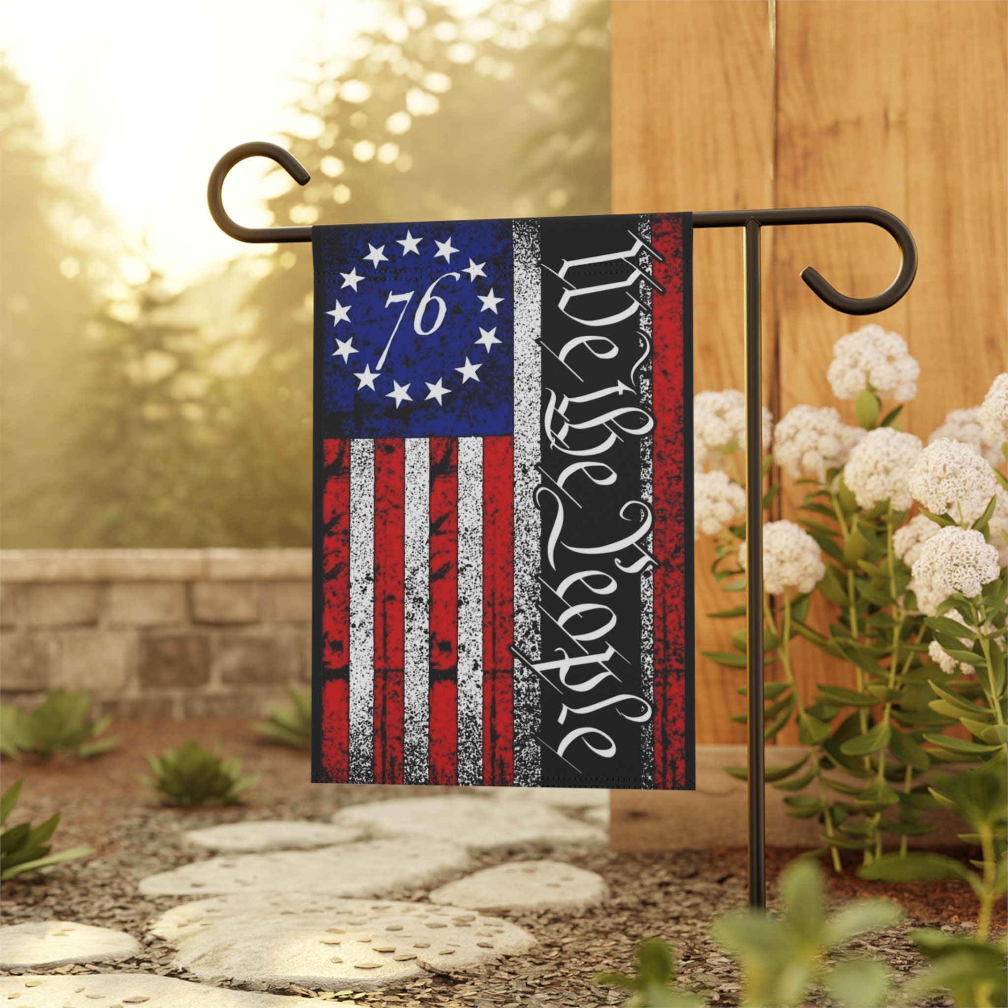 Patriotic Garden Flag - We The People Vintage American